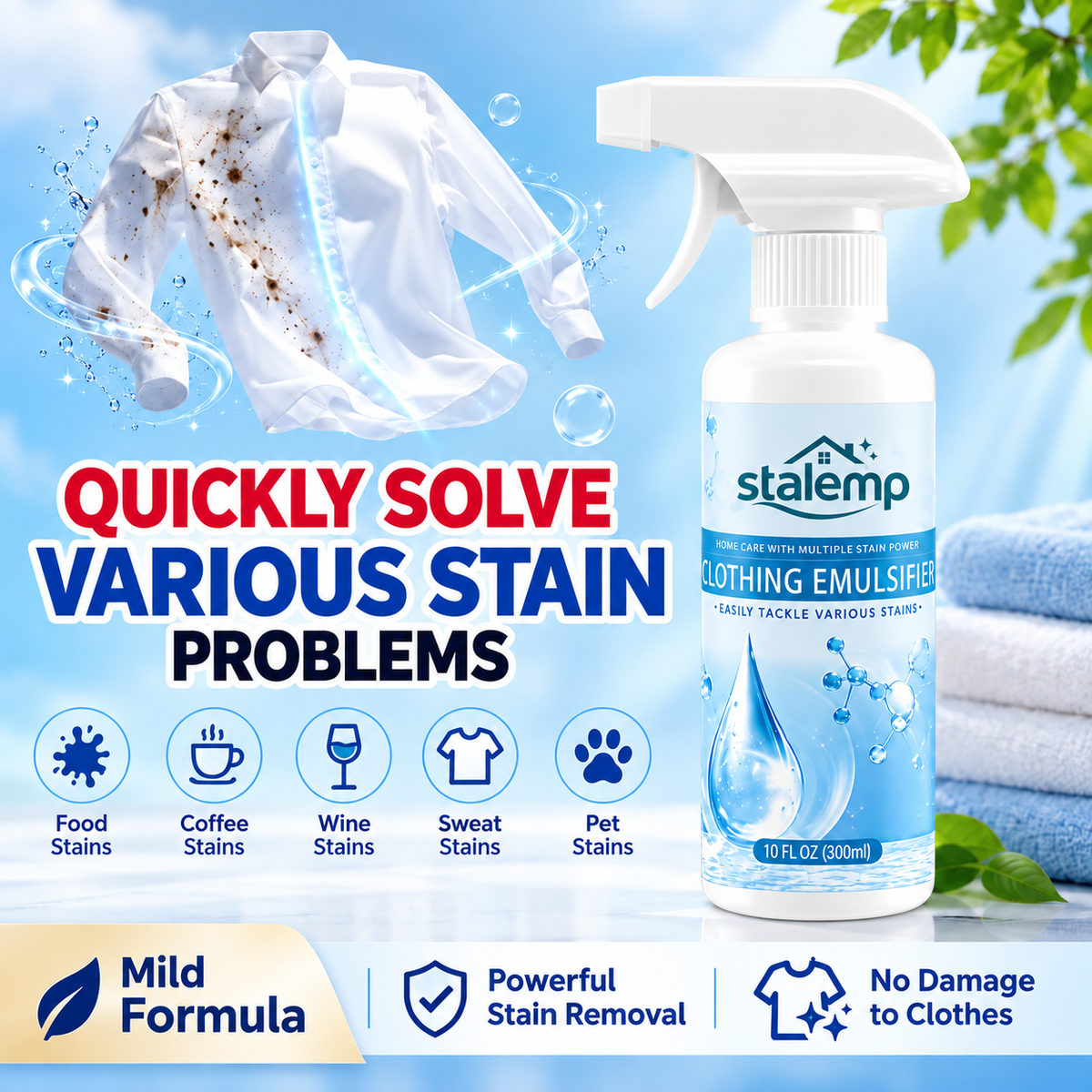 🔥Clothing emulsifier, Non-Ionic Laundry Pre-Treatment - Your Go-To Laundry Cleaner✨