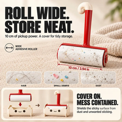 Stalemp lint roller with easy-peel adhesive refill sheets