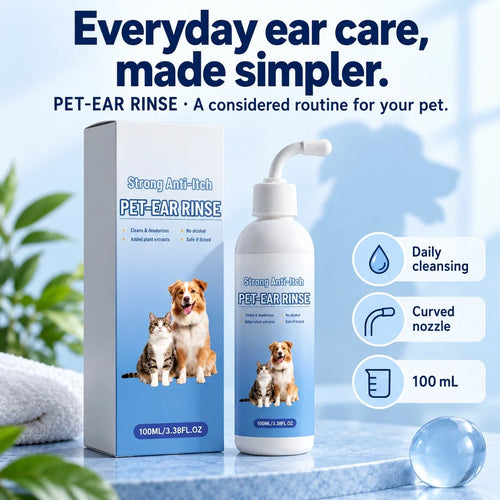 PET-EAR RINSE — 100mL + 10 Cotton Swabs — 1