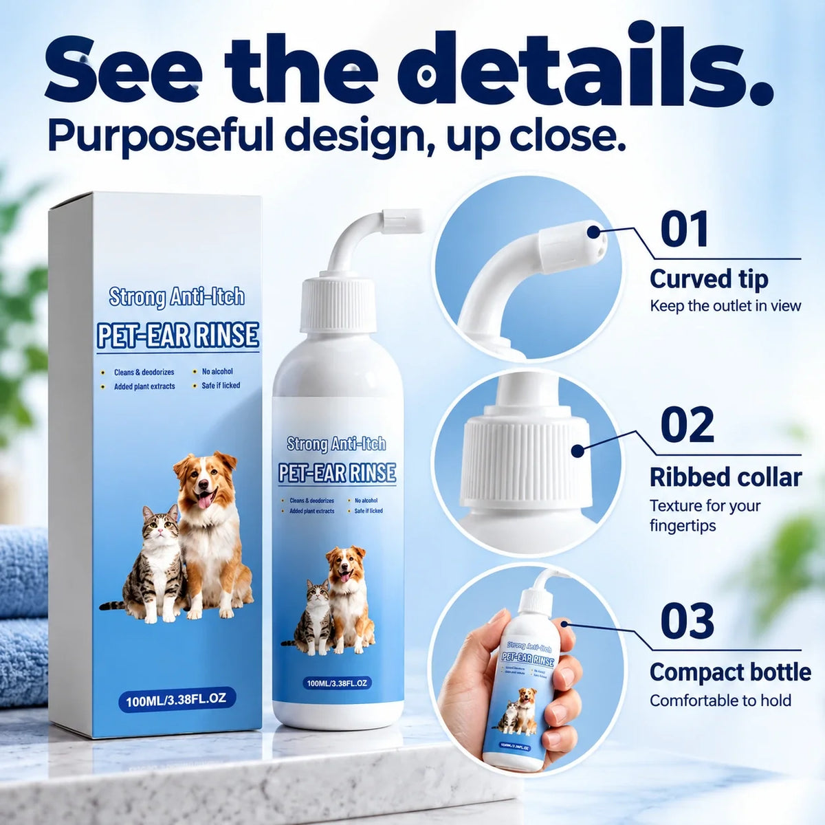 PET-EAR RINSE — 100mL + 10 Cotton Swabs — 5