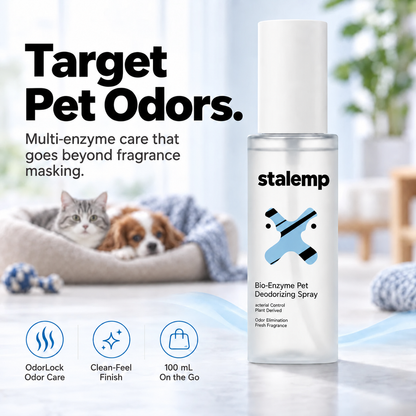 Stalemp Bio-Enzyme Pet Deodorizing Spray targeting pet odors