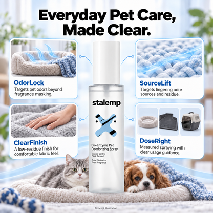 Stalemp everyday pet odor care spray features